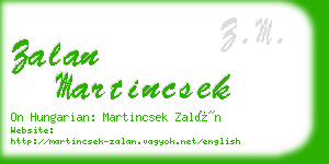 zalan martincsek business card